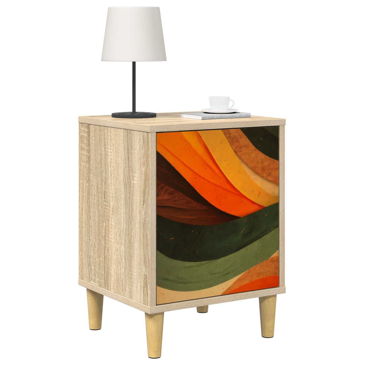 vidaXL Κομοδίνο BONN 2 τμχ. Sonoma Δρυς 36 x 33 x 50 εκ.