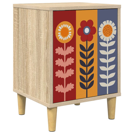vidaXL Κομοδίνο ESSEN Sonoma Δρυς 36 x 33 x 50 εκ. Επεξεργασμένο Ξύλο
