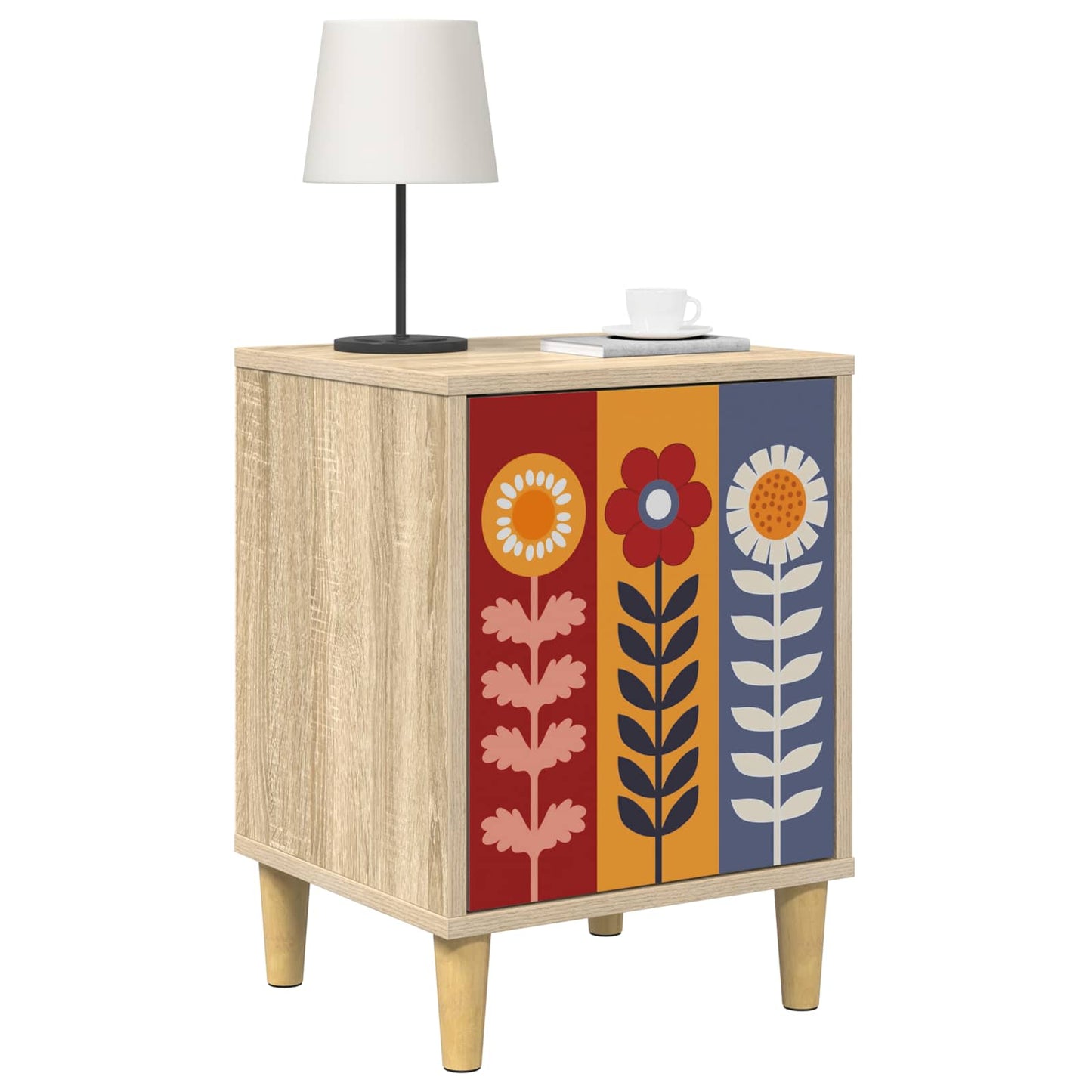 vidaXL Κομοδίνο ESSEN 2 τμχ. Sonoma Δρυς 36 x 33 x 50 εκ.