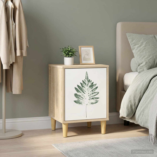vidaXL Κομοδίνο HANAU Sonoma Δρυς 36 x 33 x 50 εκ. Επεξεργασμένο Ξύλο