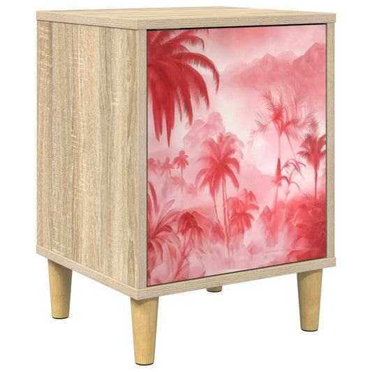 vidaXL Κομοδίνο AACHEN Sonoma Δρυς 36 x 33 x 50 εκ. Επεξεργασμένο Ξύλο
