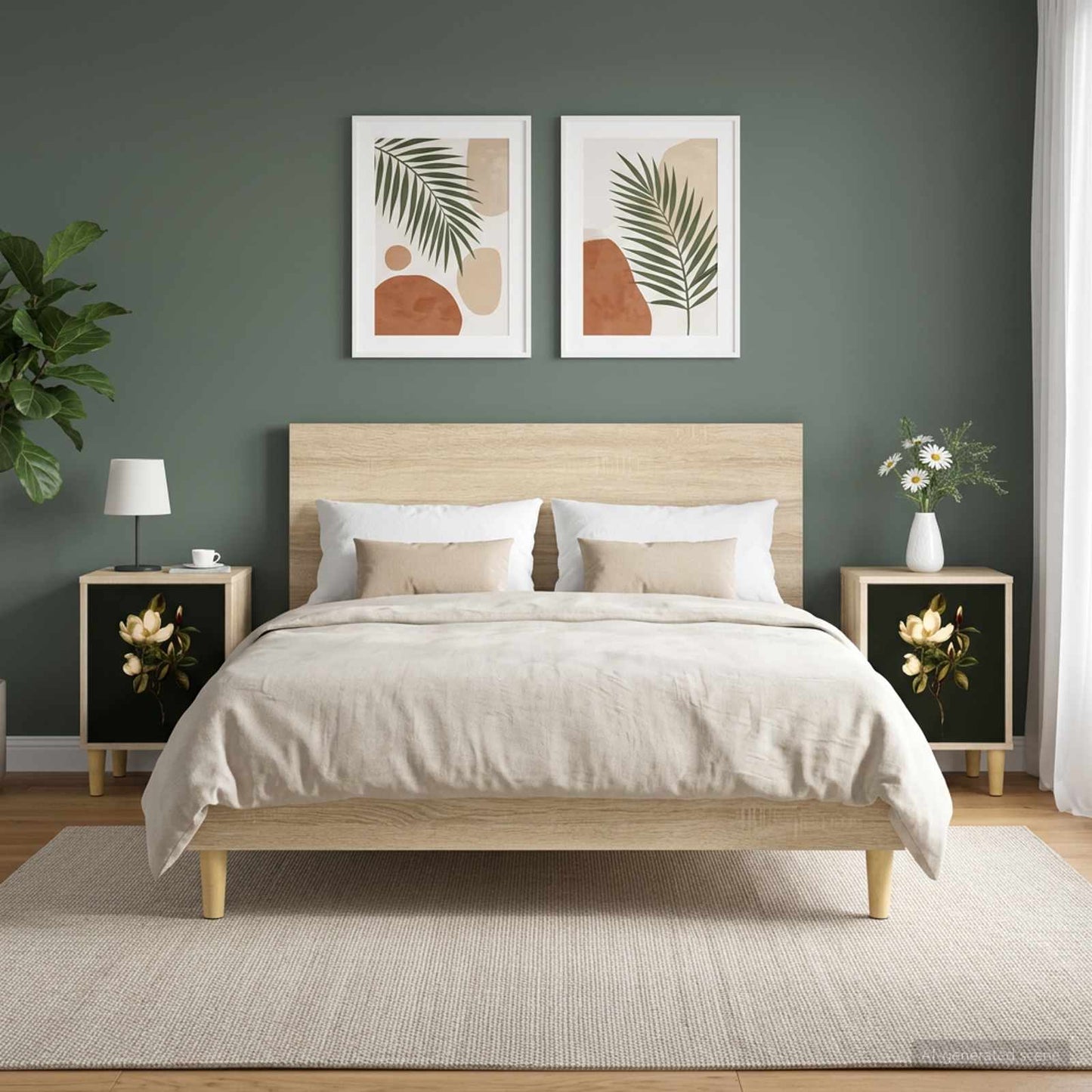 vidaXL Κομοδίνο BREMEN 2 τμχ. Sonoma Δρυς 36 x 33 x 50 εκ.