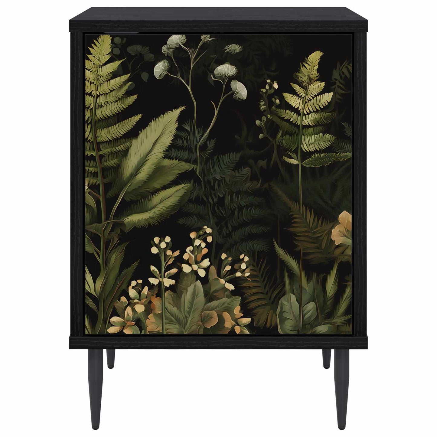 vidaXL Κομοδίνο RHENEN 2 τμχ. Μαύρη Δρυς 36 x 33 x 51 εκ.