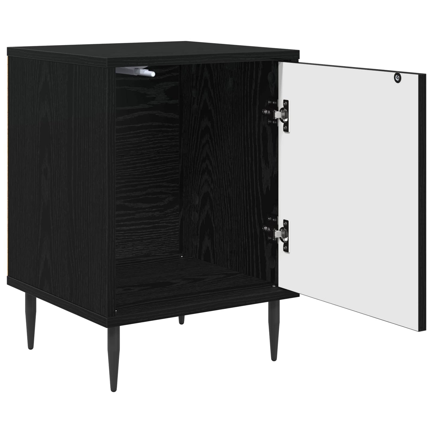 vidaXL Κομοδίνο LOCHEM Μαύρη Δρυς 36 x 33 x 51 εκ. Επεξεργασμένο Ξύλο
