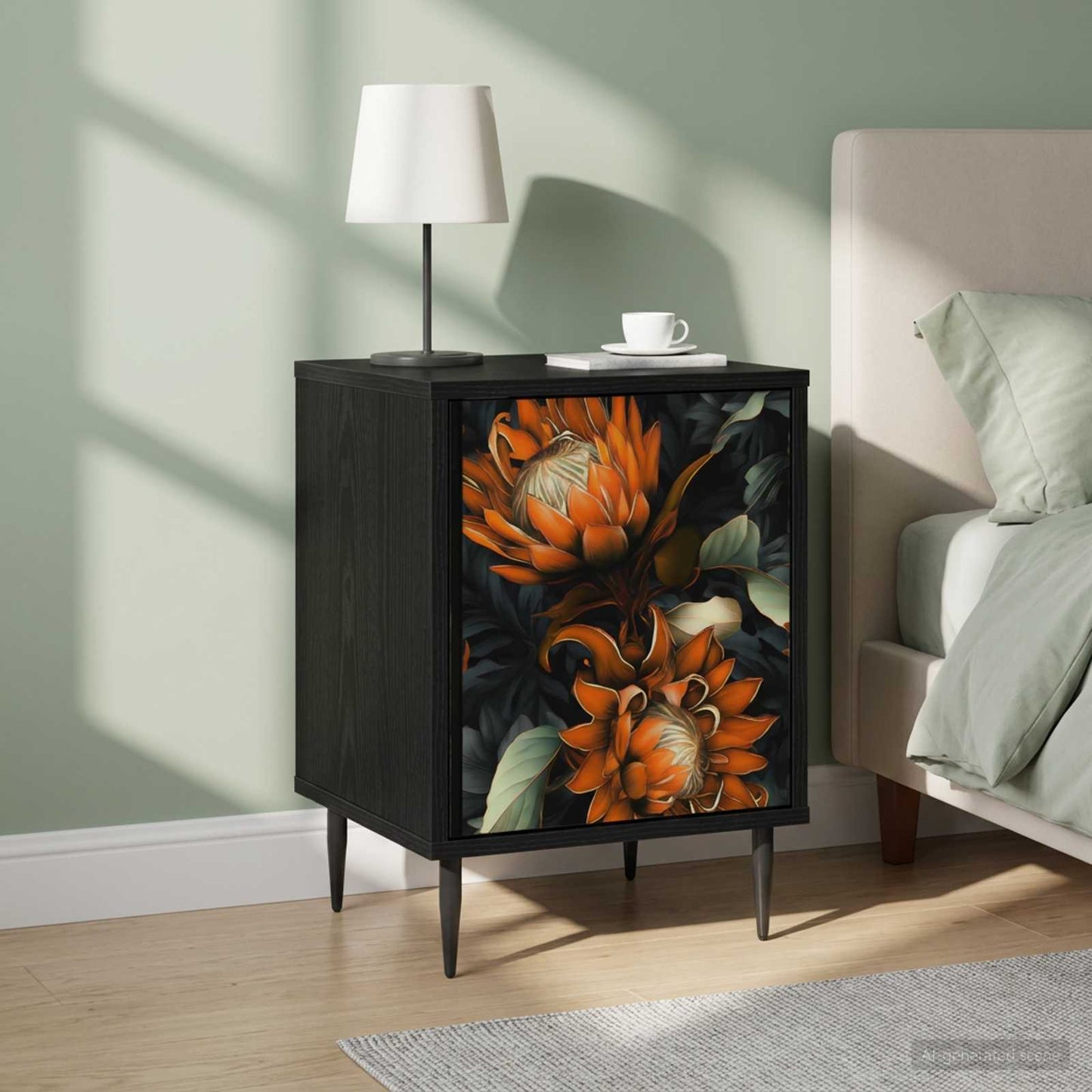 vidaXL Κομοδίνο LOCHEM 2 τμχ. Μαύρη Δρυς 36 x 33 x 51 εκ.