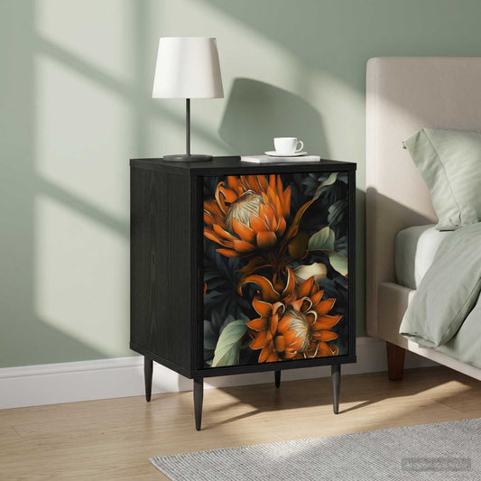 vidaXL Κομοδίνο LOCHEM 2 τεμ. Μαύρη Δρυς 36 x 33 x 51 εκ.