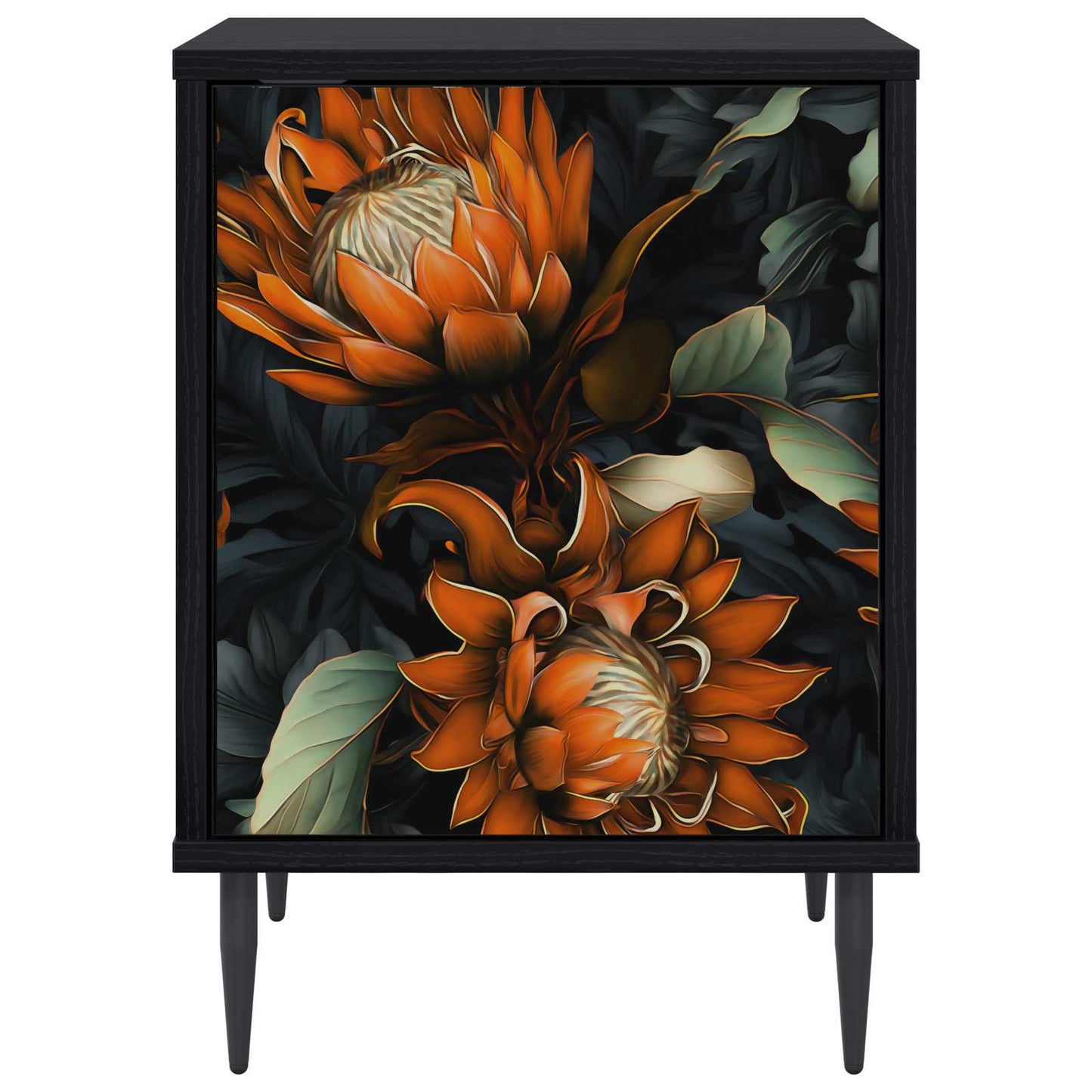 vidaXL Κομοδίνο LOCHEM 2 τμχ. Μαύρη Δρυς 36 x 33 x 51 εκ.