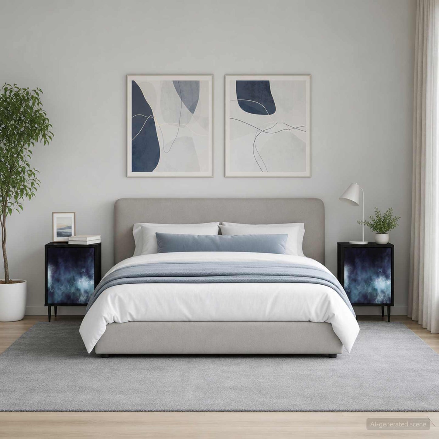 vidaXL Κομοδίνο RAALTE 2 τμχ. Μαύρη Δρυς 36 x 33 x 51 εκ.