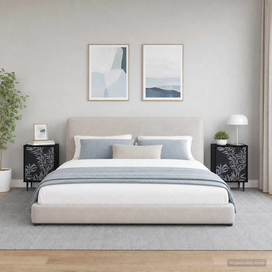 vidaXL Κομοδίνο DOKKUM 2 τμχ. Μαύρη Δρυς 36 x 33 x 51 εκ.