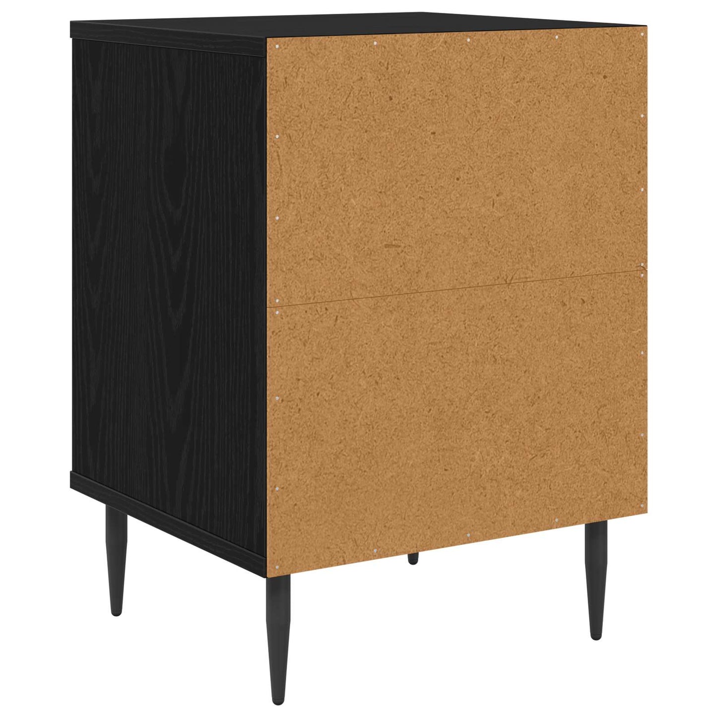 vidaXL Κομοδίνο HEESCH 2 τμχ. Μαύρη Δρυς 36 x 33 x 51 εκ.