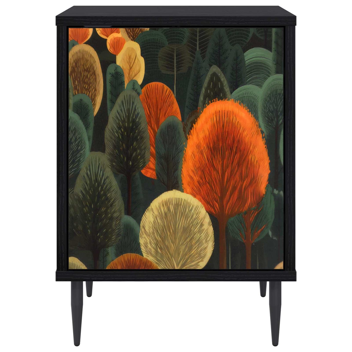 vidaXL Κομοδίνο ZAANDAM 2 τμχ. Μαύρη Δρυς 36 x 33 x 51 εκ.