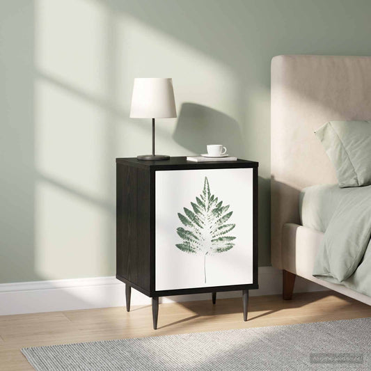 vidaXL Κομοδίνο HANAU 2 τμχ. Μαύρη Δρυς 36 x 33 x 51 εκ.