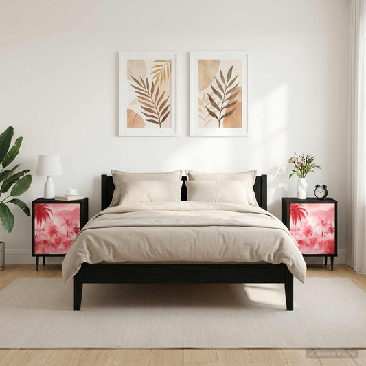 vidaXL Κομοδίνο AACHEN 2 τμχ. Μαύρη Δρυς 36 x 33 x 51 εκ.