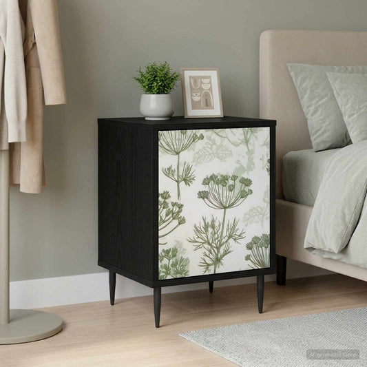 vidaXL Κομοδίνο GOTHA Μαύρη Δρυς 36 x 33 x 51 εκ. Επεξεργασμένο Ξύλο