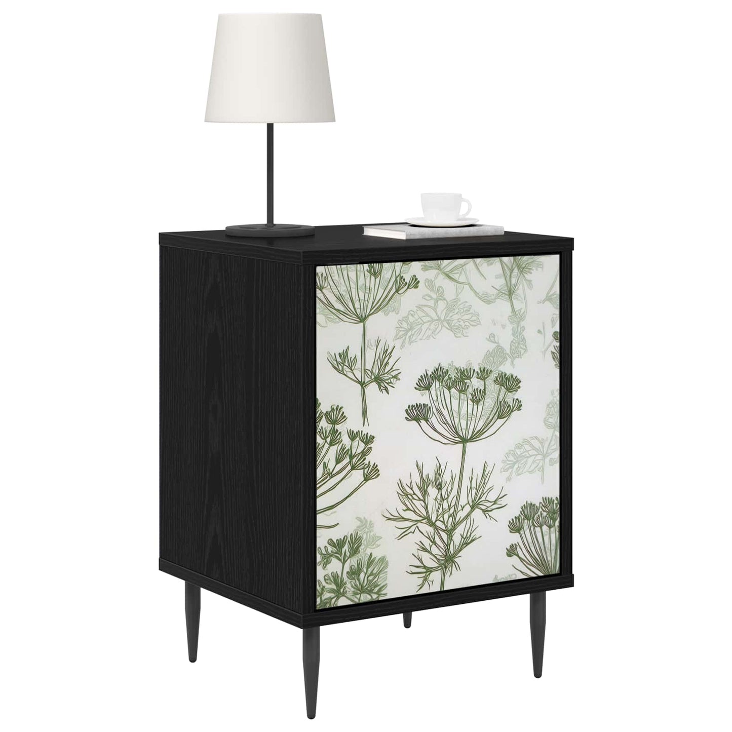 vidaXL Κομοδίνο GOTHA 2 τμχ. Μαύρη Δρυς 36 x 33 x 51 εκ.