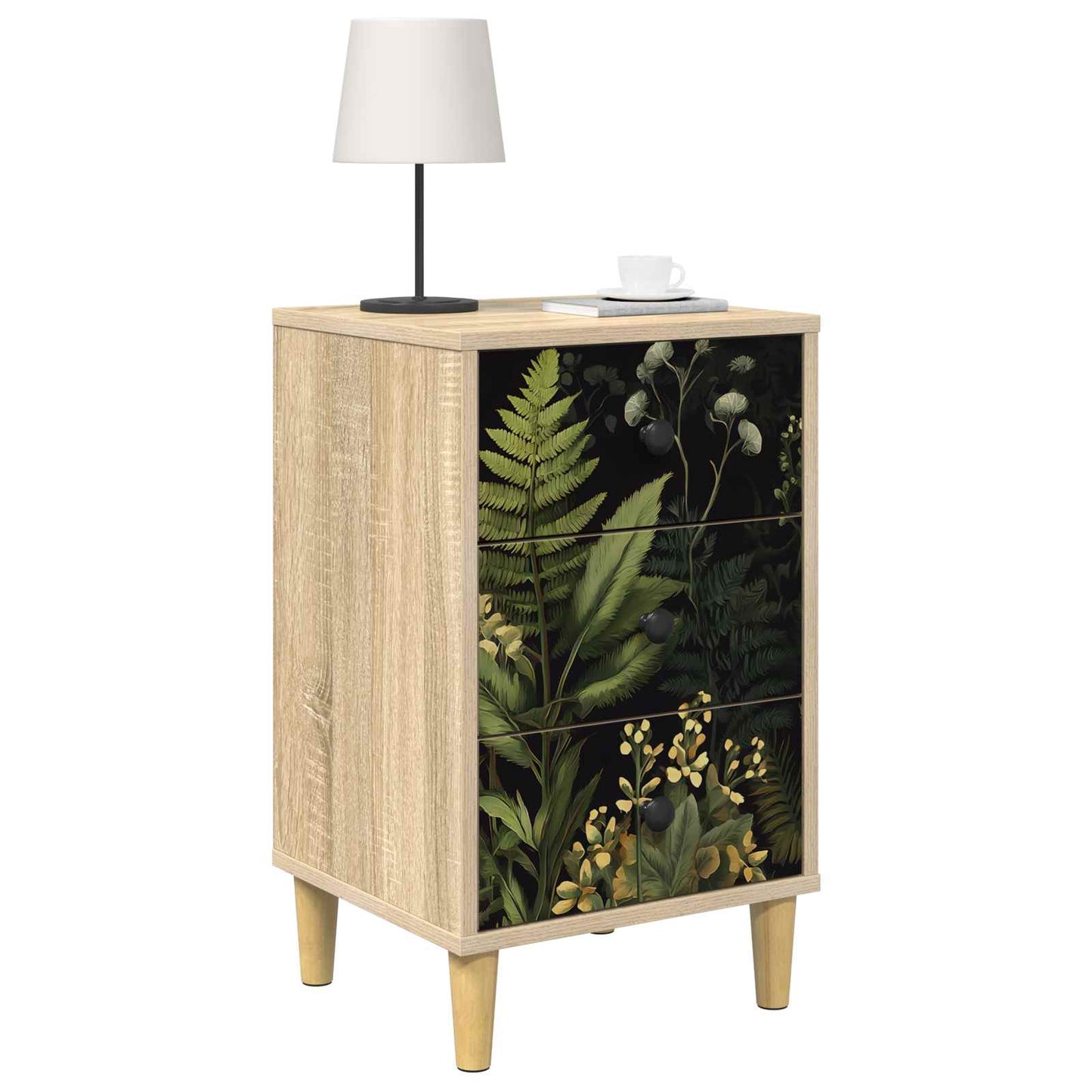 vidaXL Κομοδίνο RHENEN Sonoma Δρυς 36 x 33 x 60 εκ Επεξεργασμένο Ξύλο
