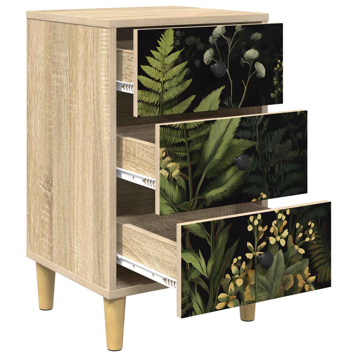 vidaXL Κομοδίνο RHENEN 2 τμχ. Sonoma Δρυς 36 x 33 x 60 εκ
