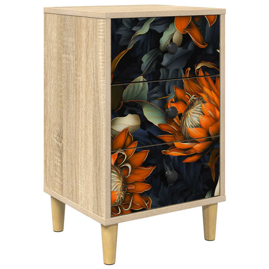 vidaXL Κομοδίνο LOCHEM Sonoma Δρυς 36 x 33 x 60 εκ Επεξεργασμένο Ξύλο