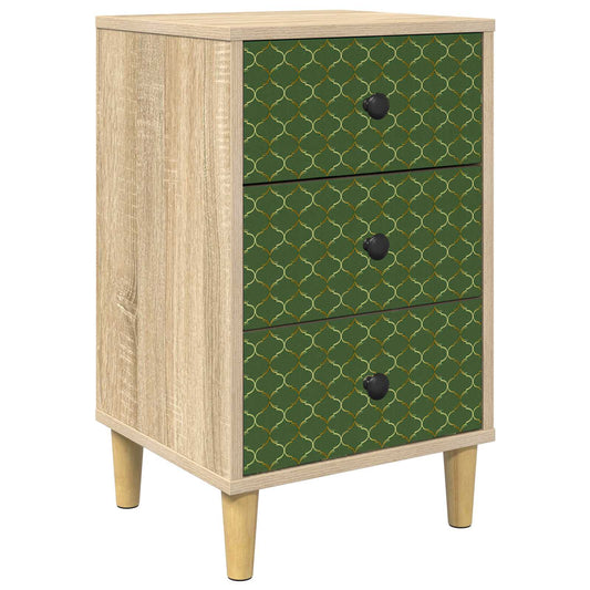 vidaXL Κομοδίνο GELEEN Sonoma Δρυς 36 x 33 x 60 εκ Επεξεργασμένο Ξύλο