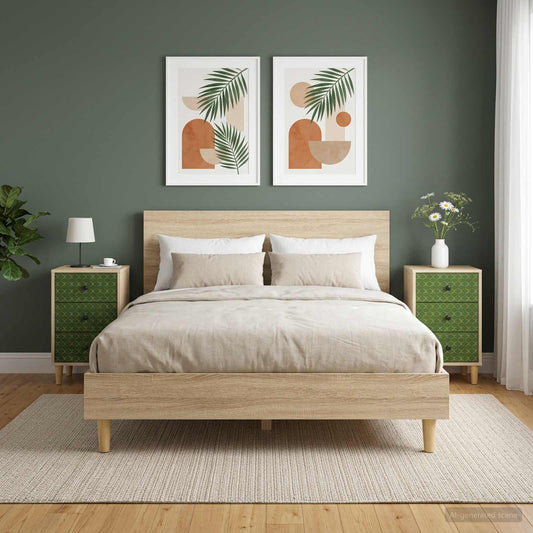 vidaXL Κομοδίνο GELEEN 2 τμχ. Sonoma Δρυς 36 x 33 x 60 εκ