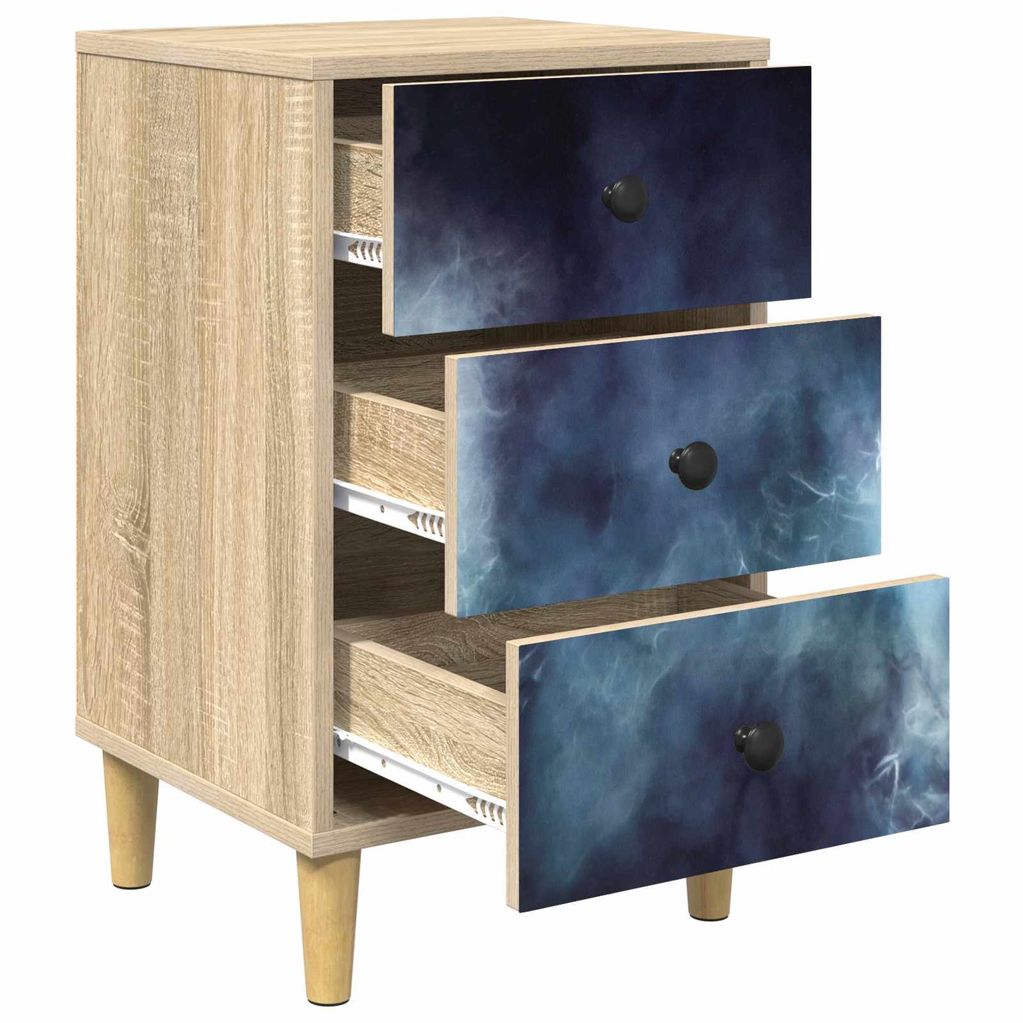 vidaXL Κομοδίνο RAALTE Sonoma Δρυς 36 x 33 x 60 εκ Επεξεργασμένο Ξύλο