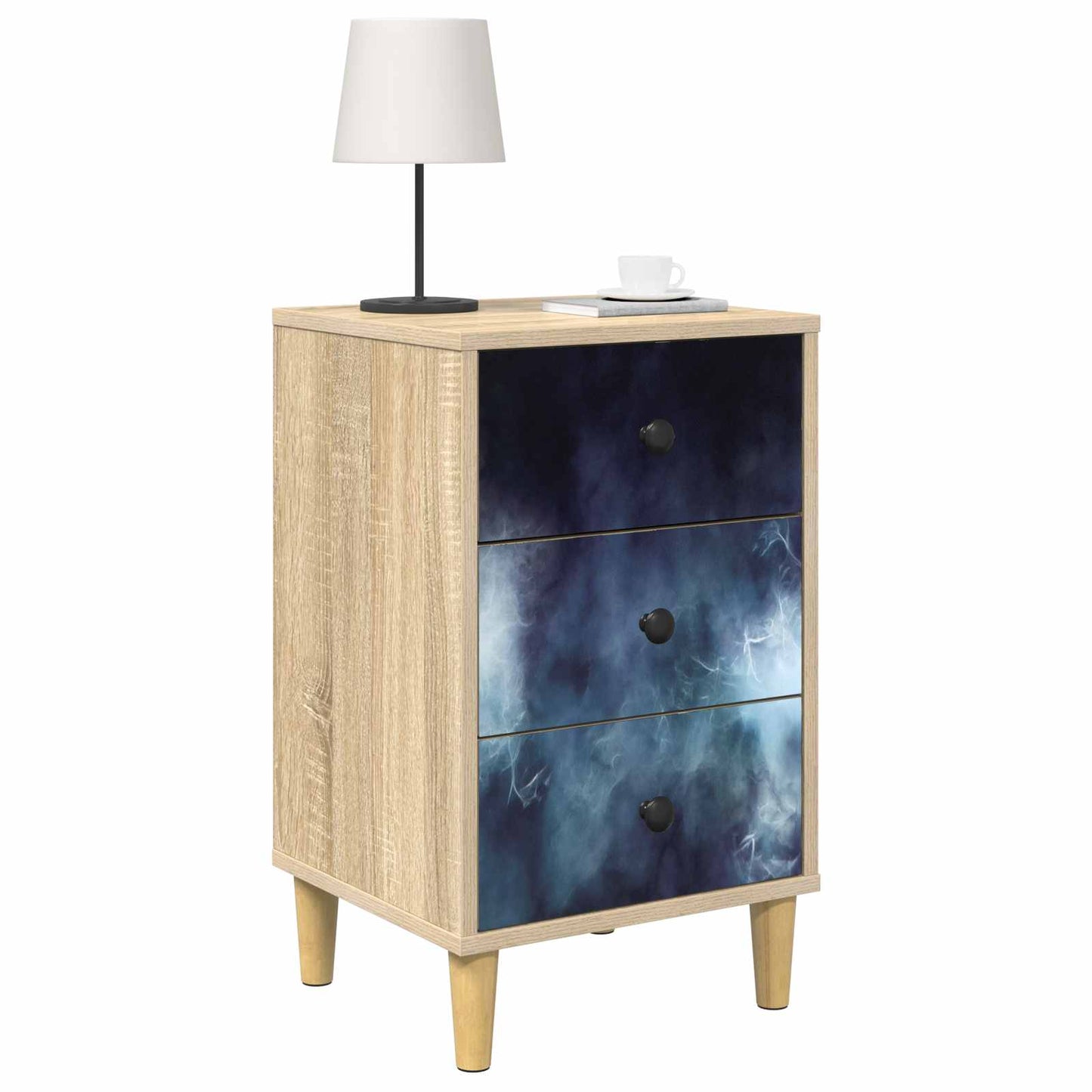 vidaXL Κομοδίνο RAALTE Sonoma Δρυς 36 x 33 x 60 εκ Επεξεργασμένο Ξύλο