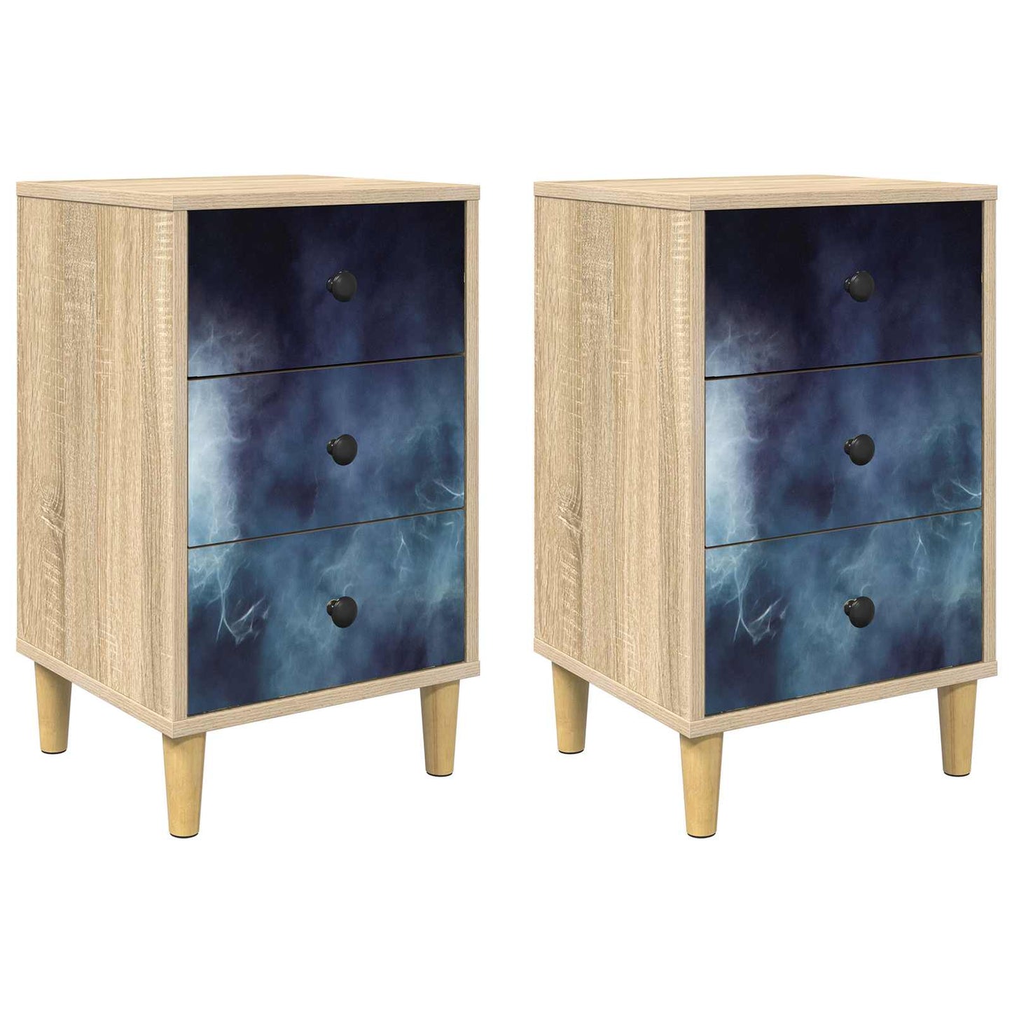vidaXL Κομοδίνο RAALTE 2 τμχ. Sonoma Δρυς 36 x 33 x 60 εκ