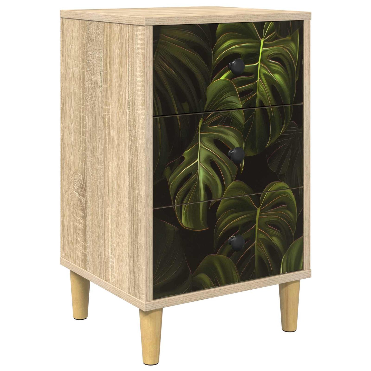 vidaXL Κομοδίνο ELBURG Sonoma Δρυς 36 x 33 x 60 εκ Επεξεργασμένο Ξύλο