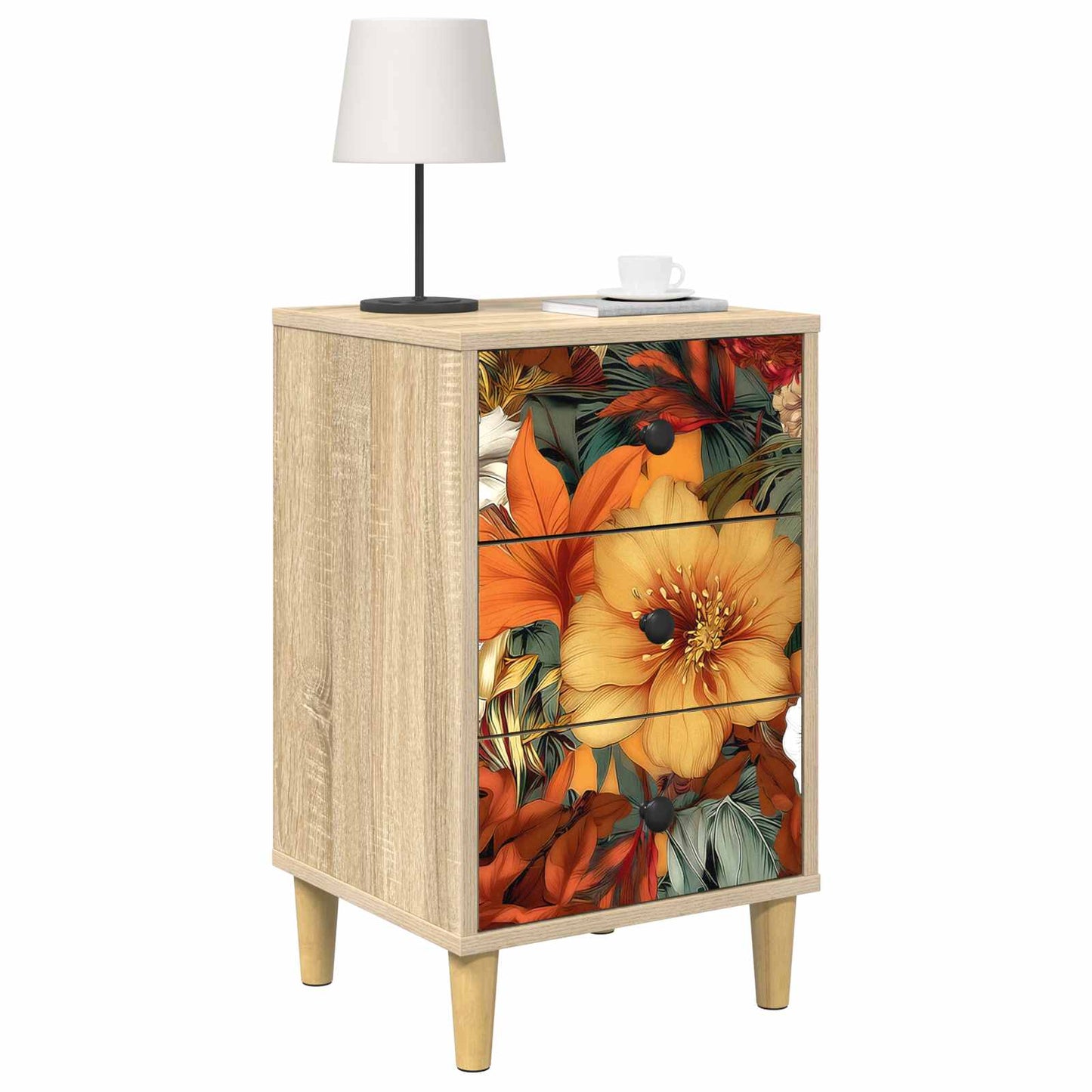 vidaXL Κομοδίνο GENNEP Sonoma Δρυς 36 x 33 x 60 εκ Επεξεργασμένο Ξύλο