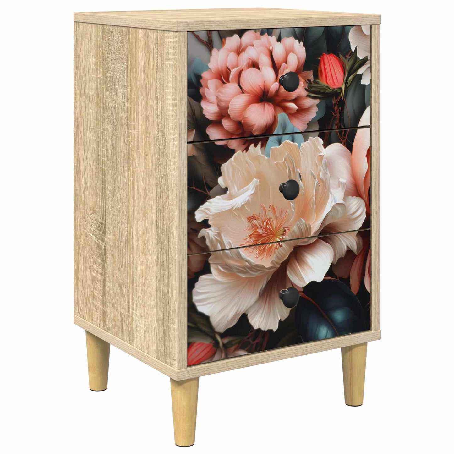 vidaXL Κομοδίνο BORNE Sonoma Δρυς 36 x 33 x 60 εκ Επεξεργασμένο Ξύλο