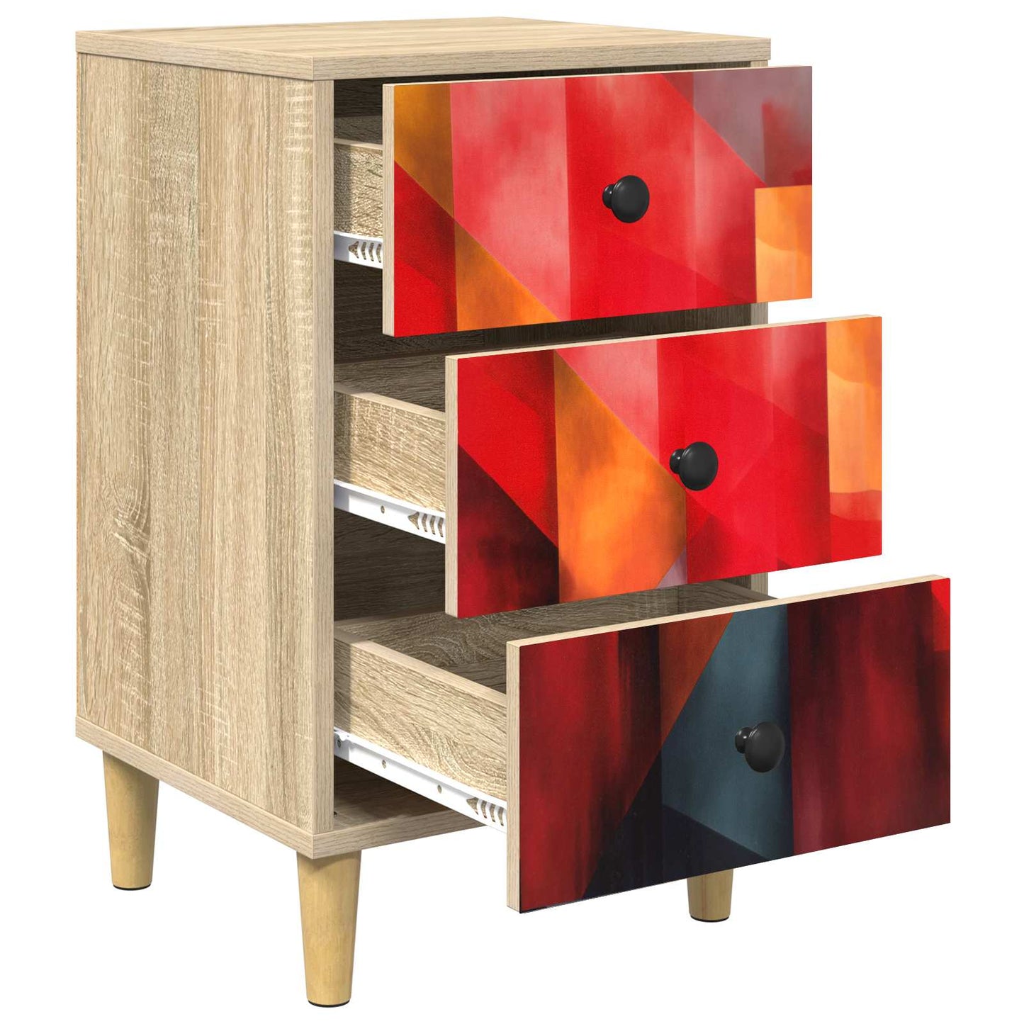 vidaXL Κομοδίνο HEESCH Sonoma Δρυς 36 x 33 x 60 εκ Επεξεργασμένο Ξύλο