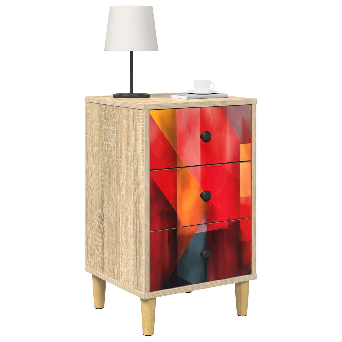 vidaXL Κομοδίνο HEESCH Sonoma Δρυς 36 x 33 x 60 εκ Επεξεργασμένο Ξύλο