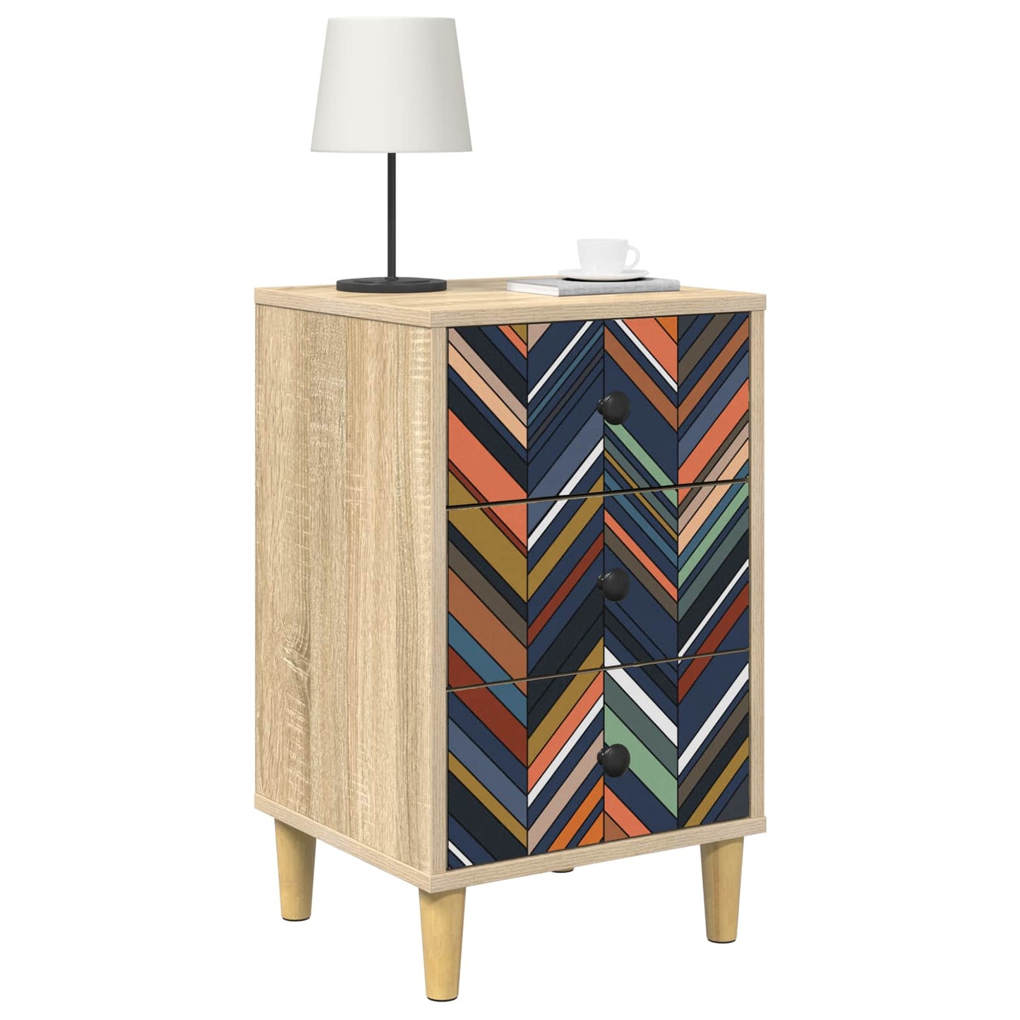 vidaXL Κομοδίνο OMMEN Sonoma Δρυς 36 x 33 x 60 εκ Επεξεργασμένο Ξύλο