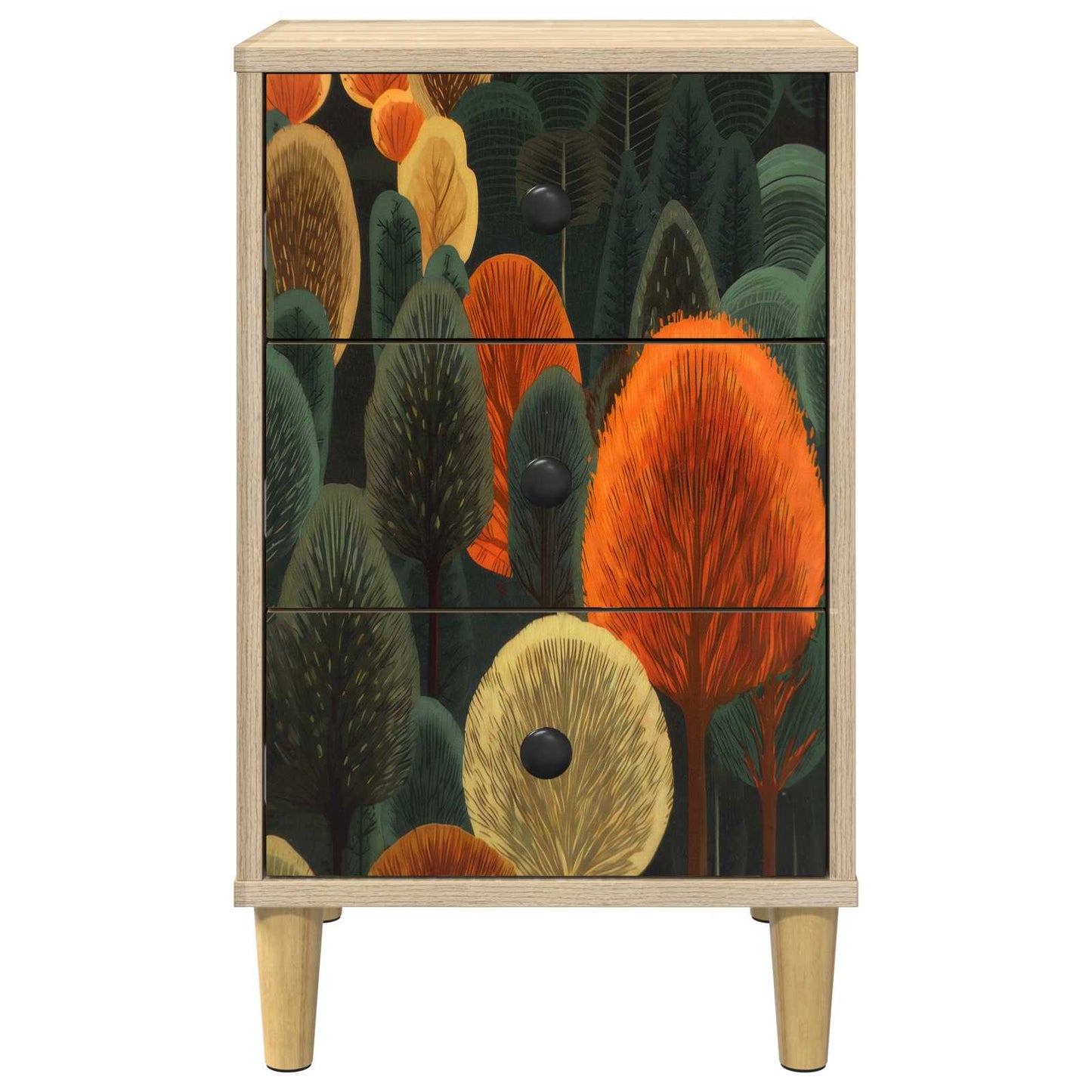 vidaXL Κομοδίνο ZAANDAM Sonoma Δρυς 36 x 33 x 60 εκ Επεξεργασμένο Ξύλο