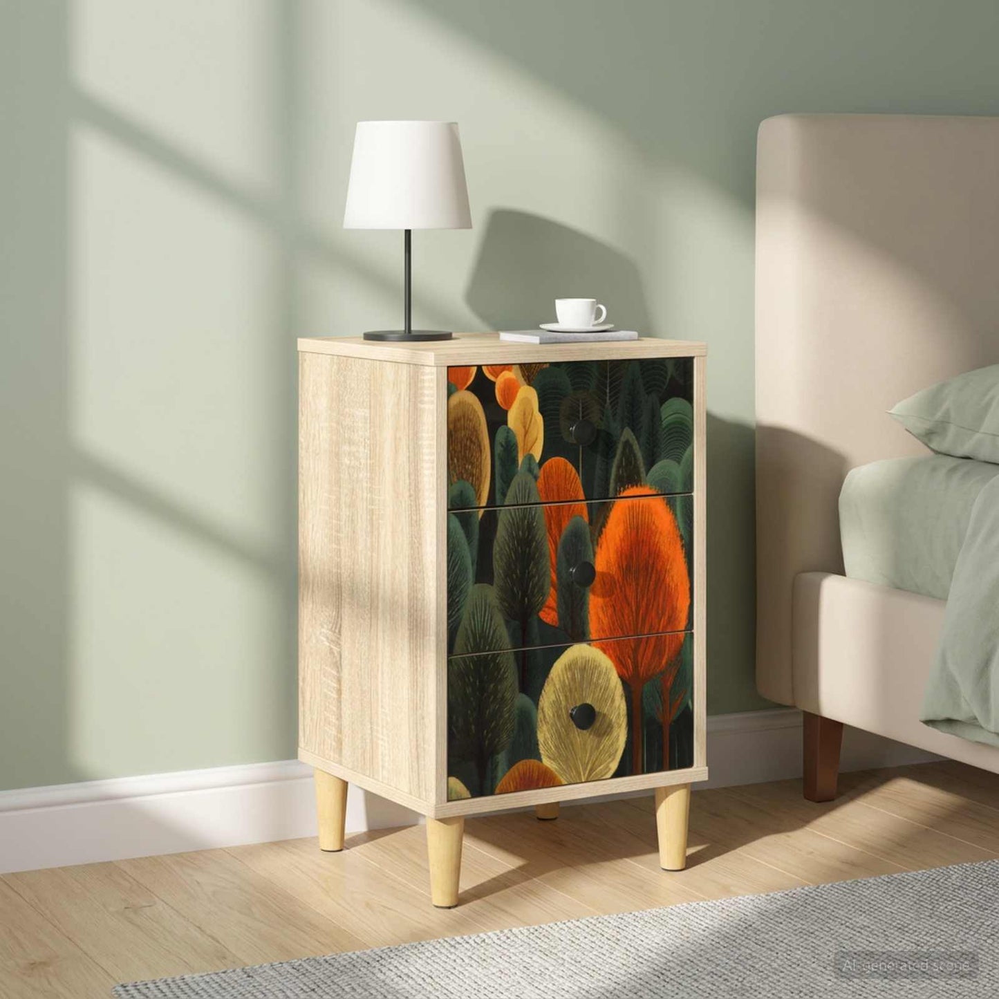 vidaXL Κομοδίνο ZAANDAM 2 τμχ. Sonoma Δρυς 36 x 33 x 60 εκ