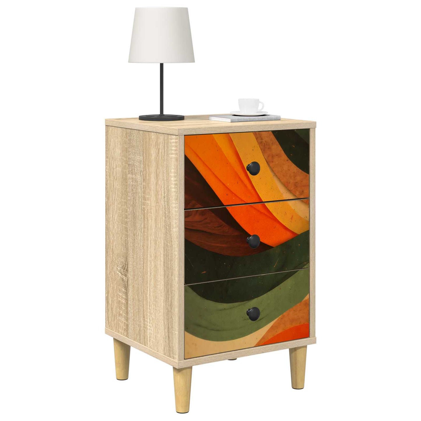 vidaXL Κομοδίνο BONN 2 τμχ. Sonoma Δρυς 36 x 33 x 60 εκ