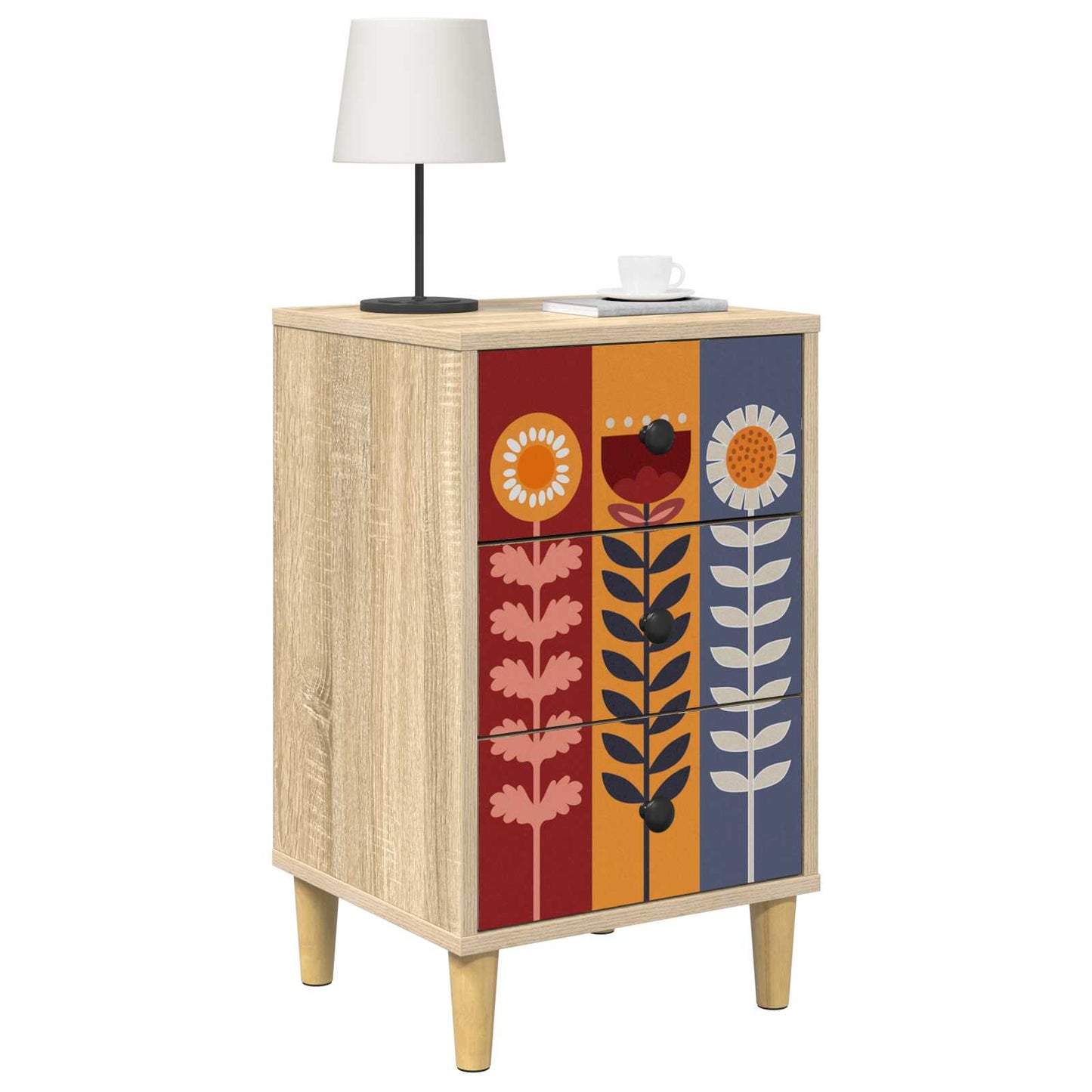 vidaXL Κομοδίνο ESSEN 2 τμχ. Sonoma Δρυς 36 x 33 x 60 εκ