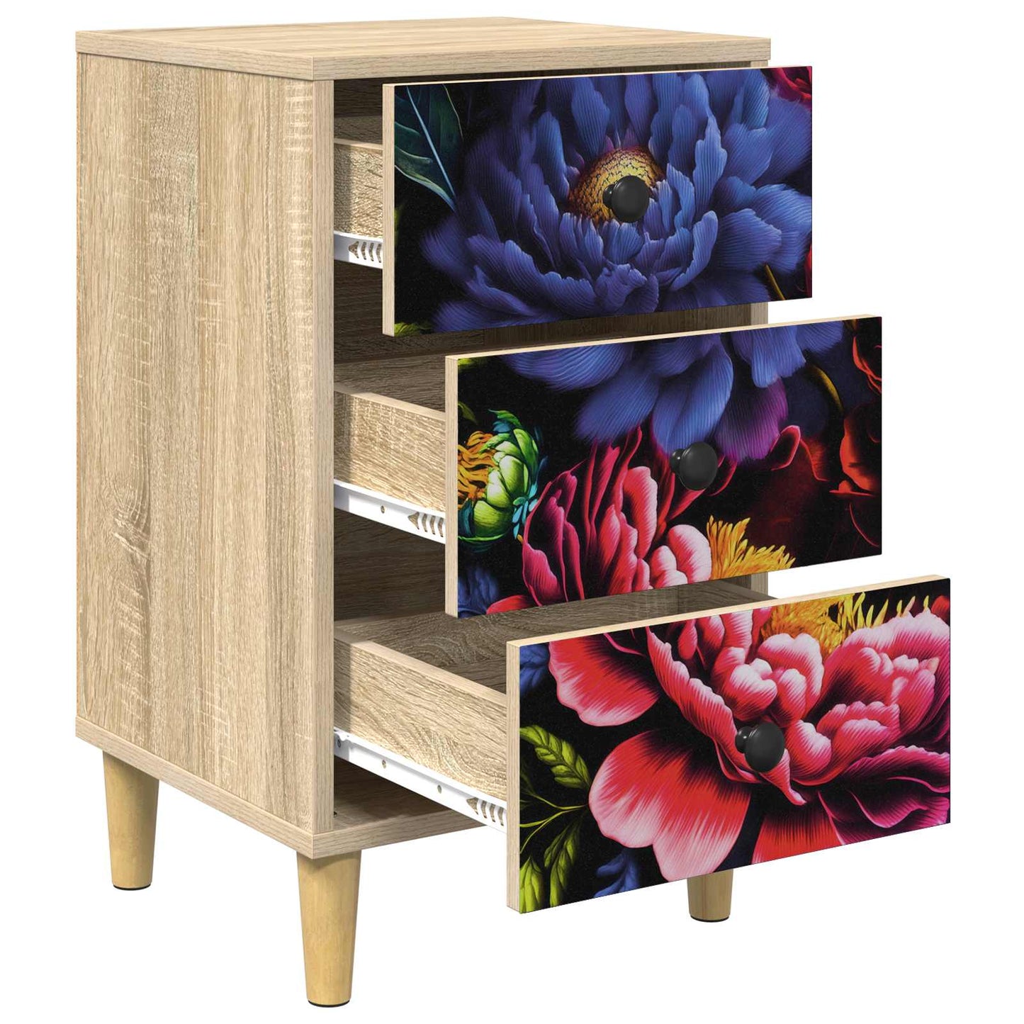 vidaXL Κομοδίνο KIEL 2 τμχ. Sonoma Δρυς 36 x 33 x 60 εκ
