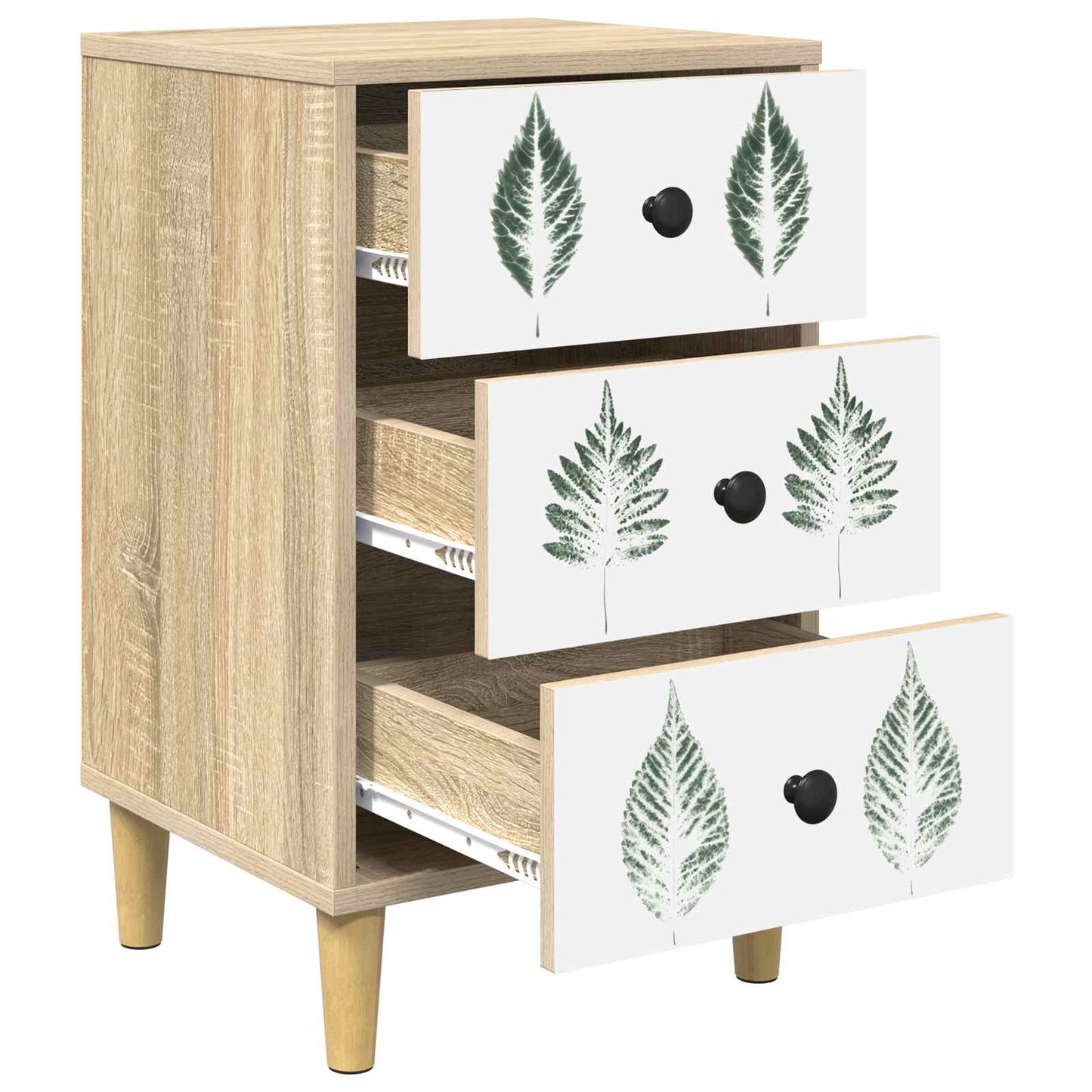 vidaXL Κομοδίνο HANAU Sonoma Δρυς 36 x 33 x 60 εκ Επεξεργασμένο Ξύλο
