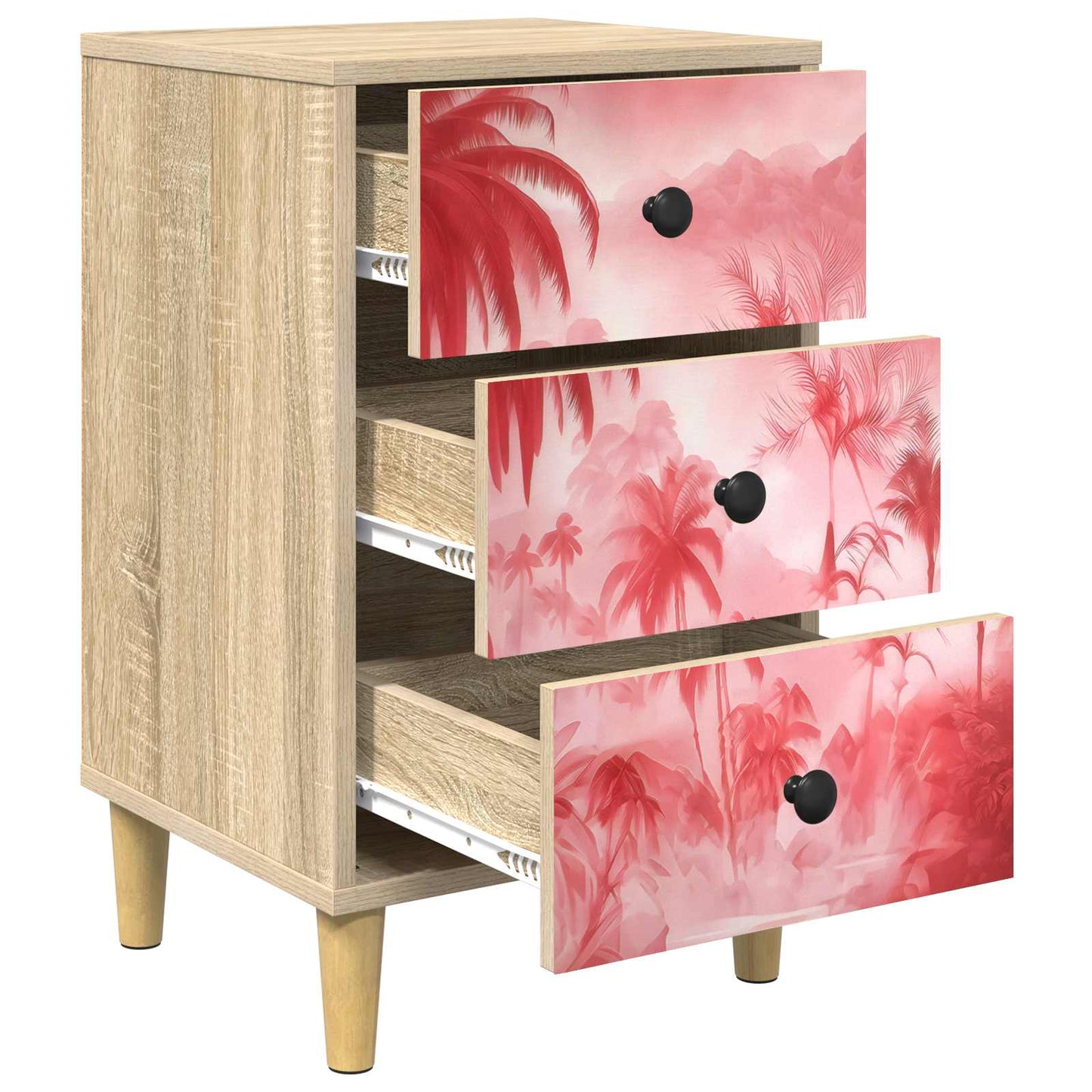 vidaXL Κομοδίνο AACHEN Sonoma Δρυς 36 x 33 x 60 εκ Επεξεργασμένο Ξύλο