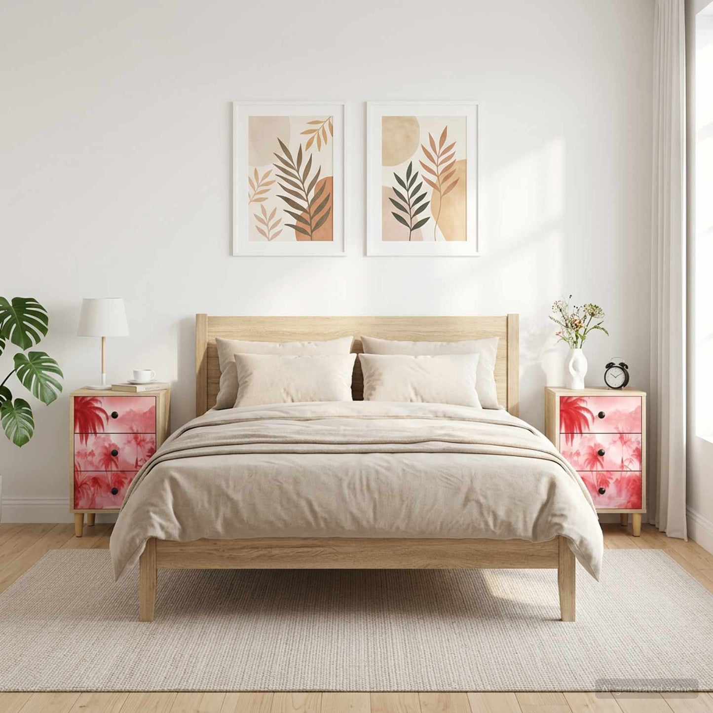 vidaXL Κομοδίνο AACHEN 2 τμχ. Sonoma Δρυς 36 x 33 x 60 εκ