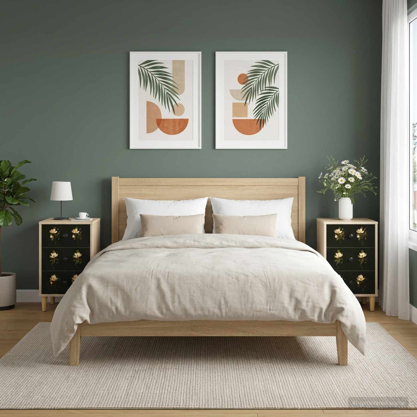 vidaXL Κομοδίνο BREMEN 2 τμχ. Sonoma Δρυς 36 x 33 x 60 εκ
