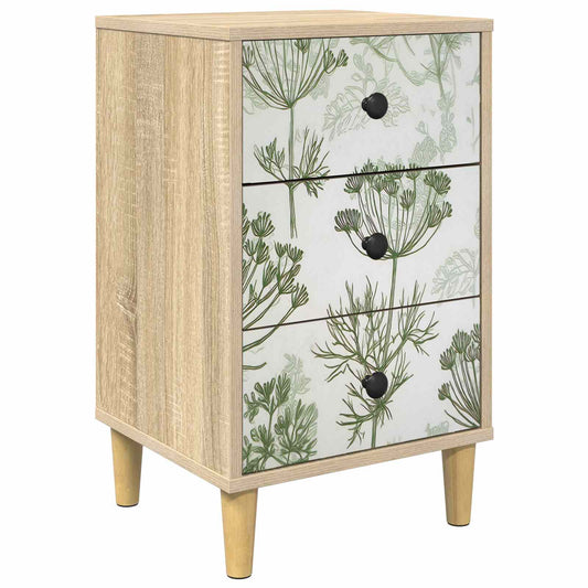 vidaXL Κομοδίνο GOTHA Sonoma Δρυς 36 x 33 x 60 εκ Επεξεργασμένο Ξύλο