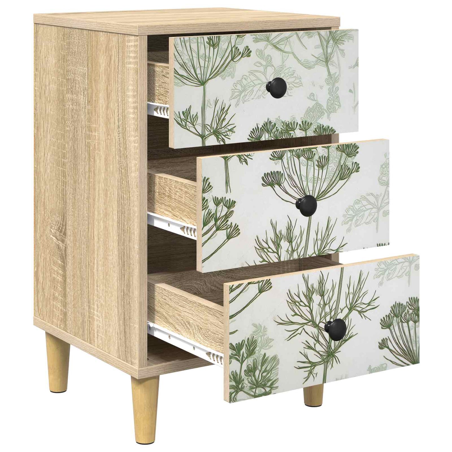 vidaXL Κομοδίνο GOTHA Sonoma Δρυς 36 x 33 x 60 εκ Επεξεργασμένο Ξύλο