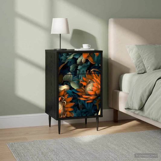 vidaXL Κομοδίνο LOCHEM 2 τμχ. Μαύρη Δρυς 36 x 33 x 61 εκ.