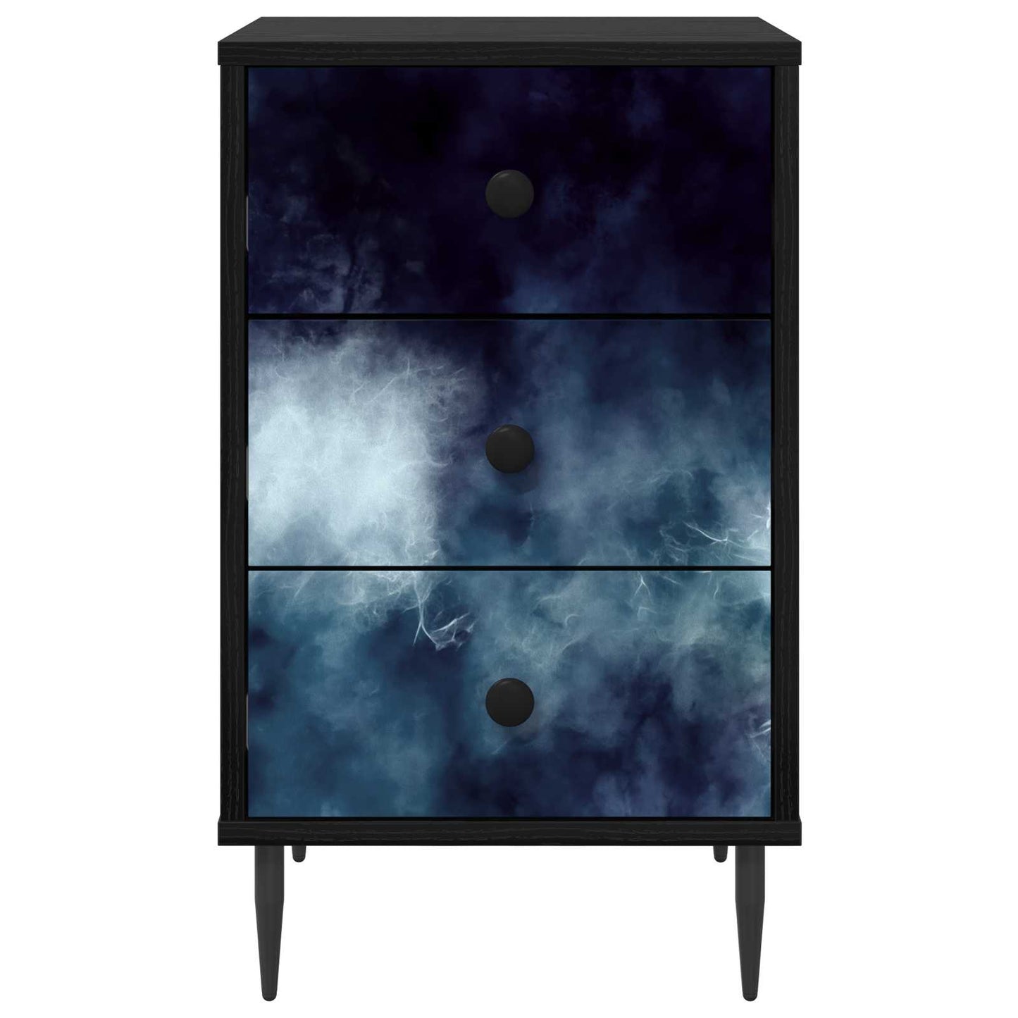 vidaXL Κομοδίνο RAALTE 2 τμχ. Μαύρη Δρυς 36 x 33 x 61 εκ.