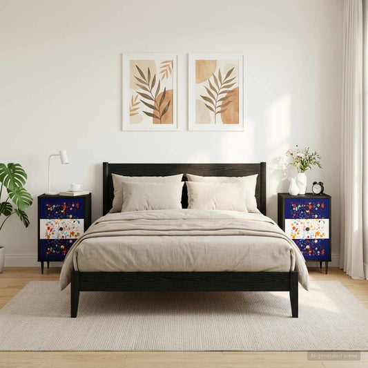 vidaXL Κομοδίνο MAINZ 2 τμχ. Μαύρη Δρυς 36 x 33 x 61 εκ.