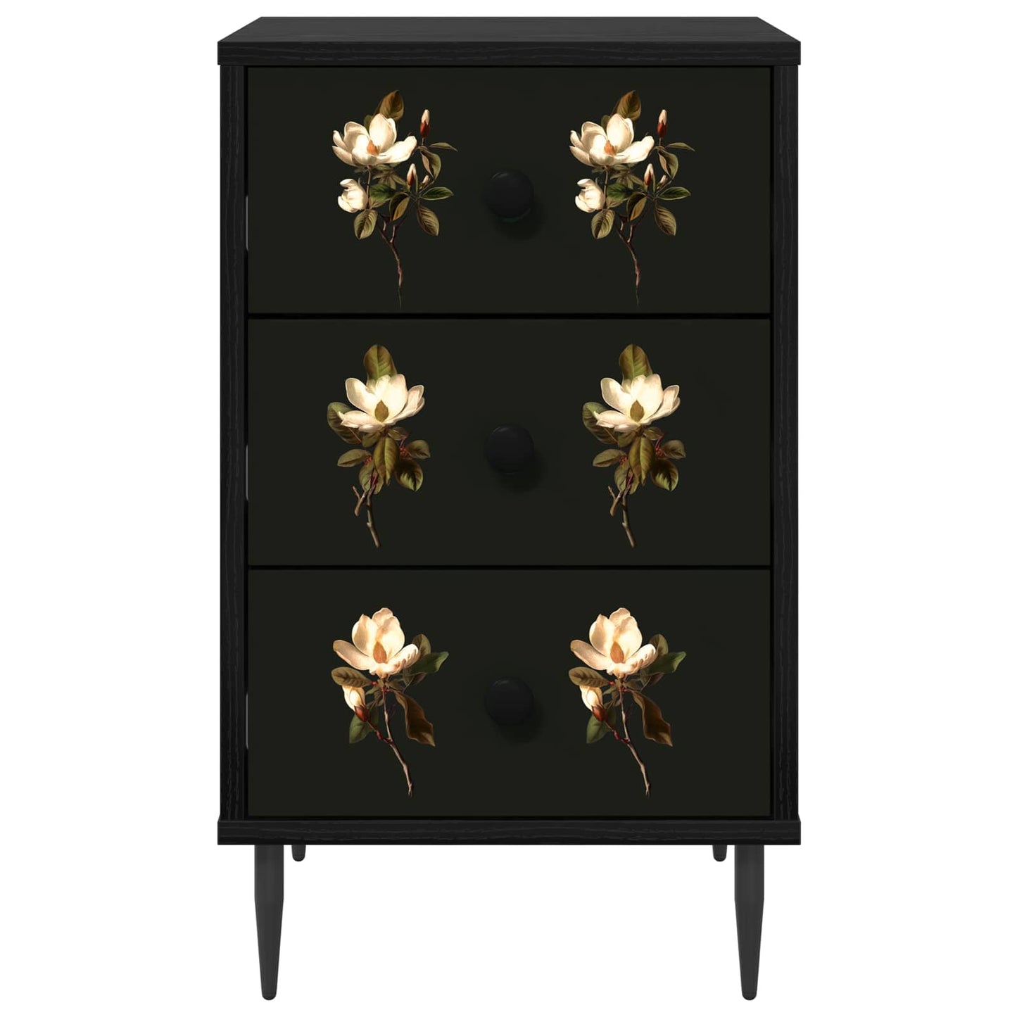 vidaXL Κομοδίνο BREMEN Μαύρη Δρυς 36 x 33 x 61 εκ. Επεξεργασμένο Ξύλο