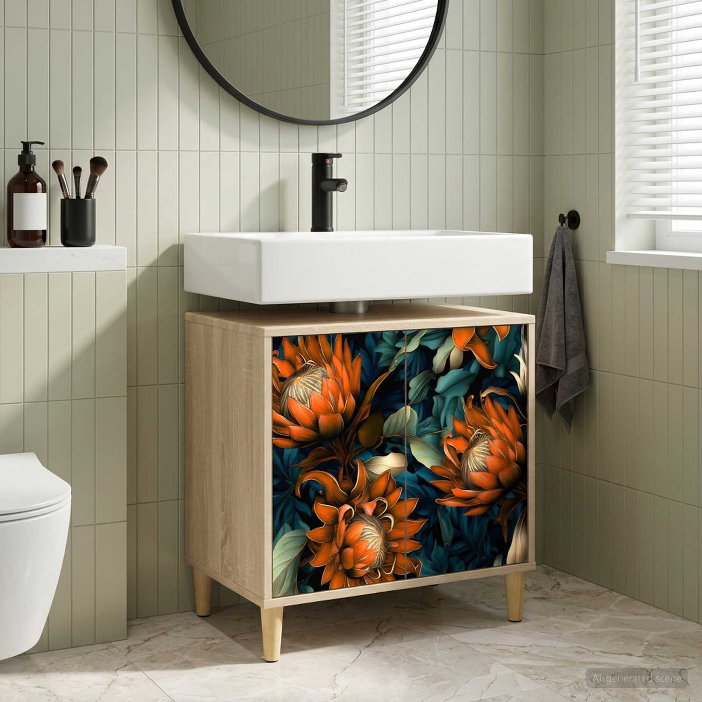 vidaXL Ντουλάπι Μπάνιου LOCHEM Sonoma 60 x 40 x 60 εκ
