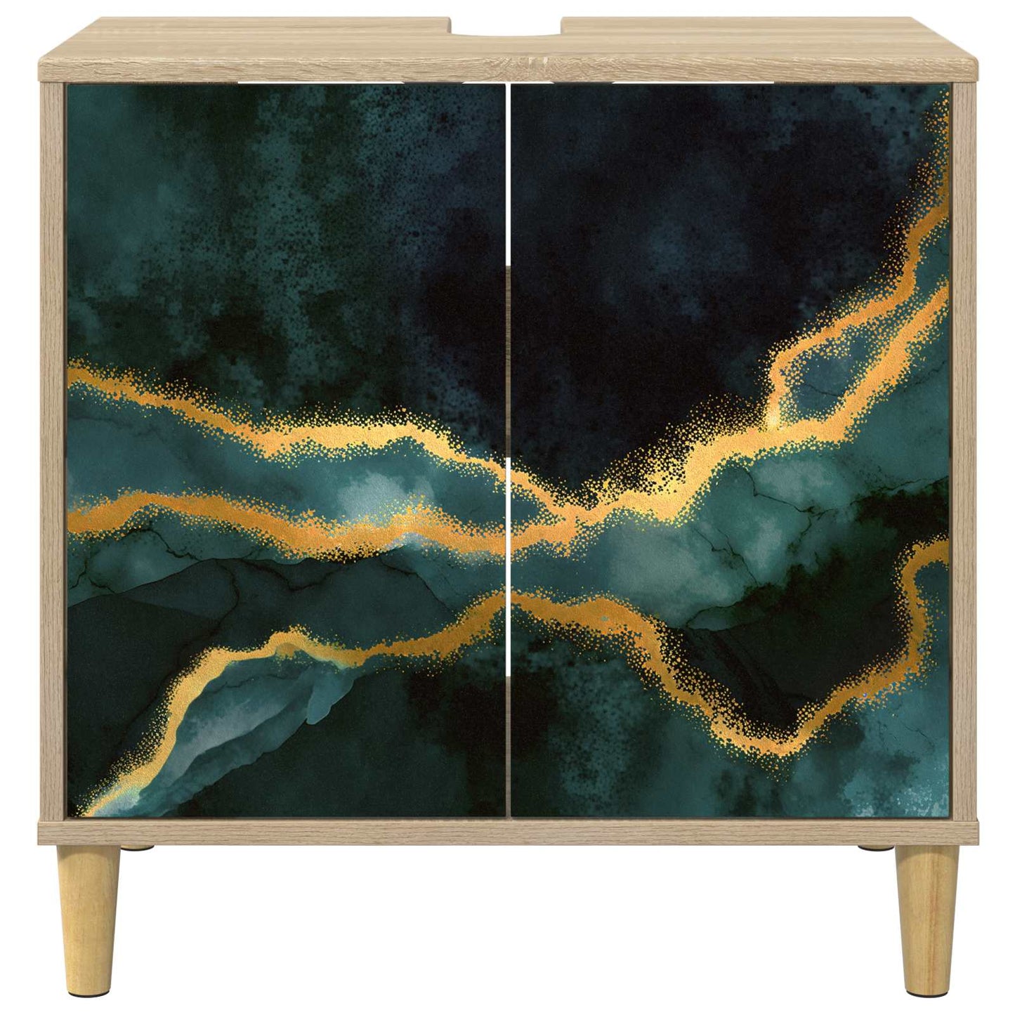 vidaXL Ντουλάπι Μπάνιου WIJHE Sonoma 60 x 40 x 60 εκ